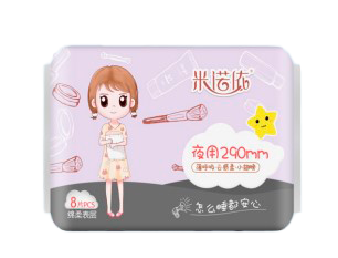 MINUOYI Прокладки гигиенические ночные 290mm 8 шт