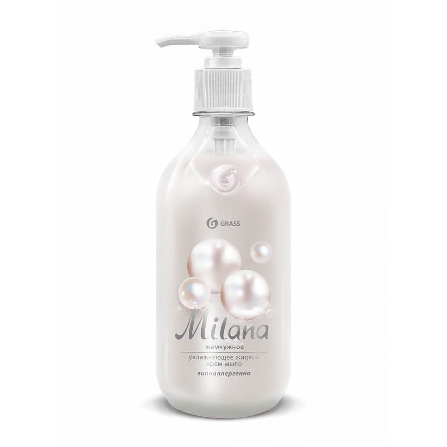 Grass Milana жидкое крем мыло для рук жемчужное с дозатором 500 мл