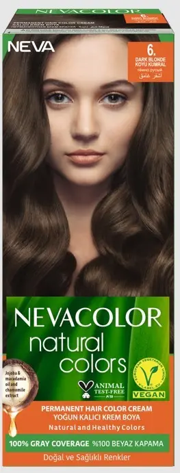 Nevacolor Natural Colors стойкая крем краска для волос 6. тёмно русый