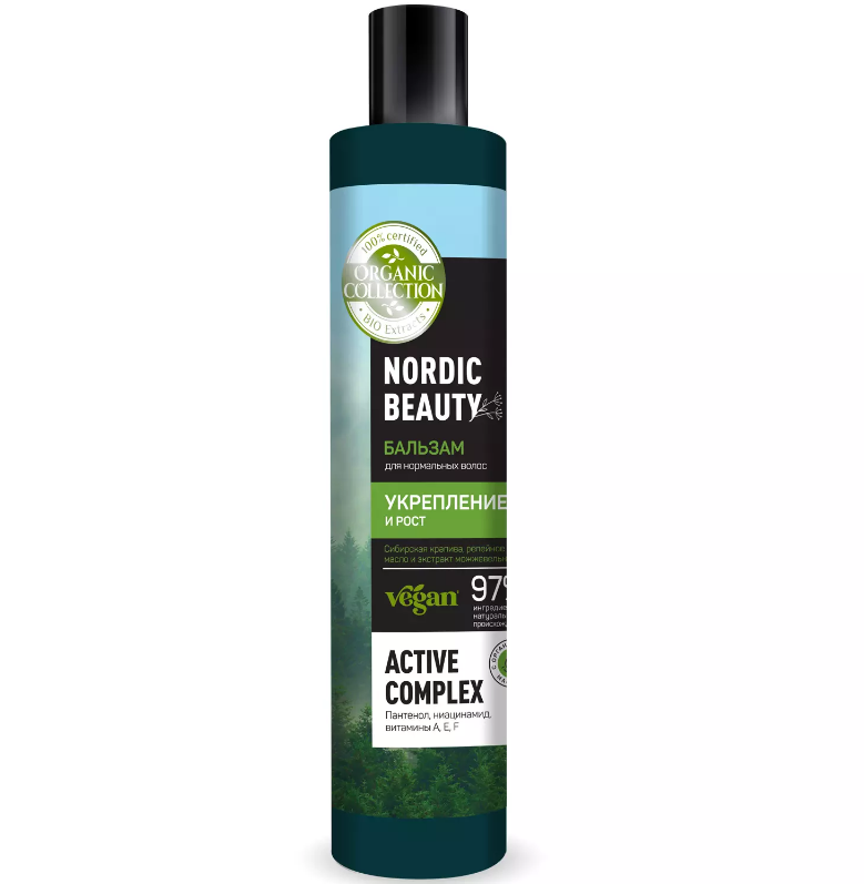 Organic collection бальзам для нормальных волос укрепление и рост флакон дисктоп 400 мл