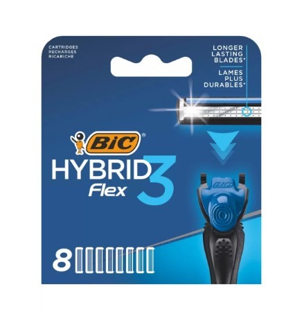 BIC FLEX 3 HYBRID Кассеты (8 шт)