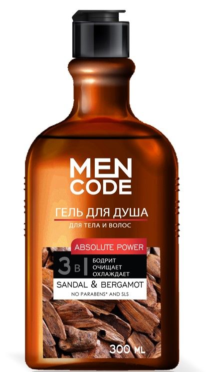 Men Code гель для душа absolut power с экстрактами сандала и бергамота флакон флиптоп 300 мл