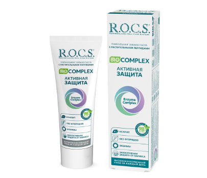 Rocs зубная паста biocomplex активная защита 94 гр