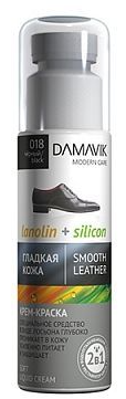 DAMAVIK крем краска для обуви черная в пластиковом флаконе 75мл