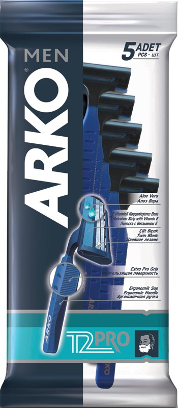 Бритвенный станок ARKO Ultra Grip 2 лезвия (5 шт) T2 PRO