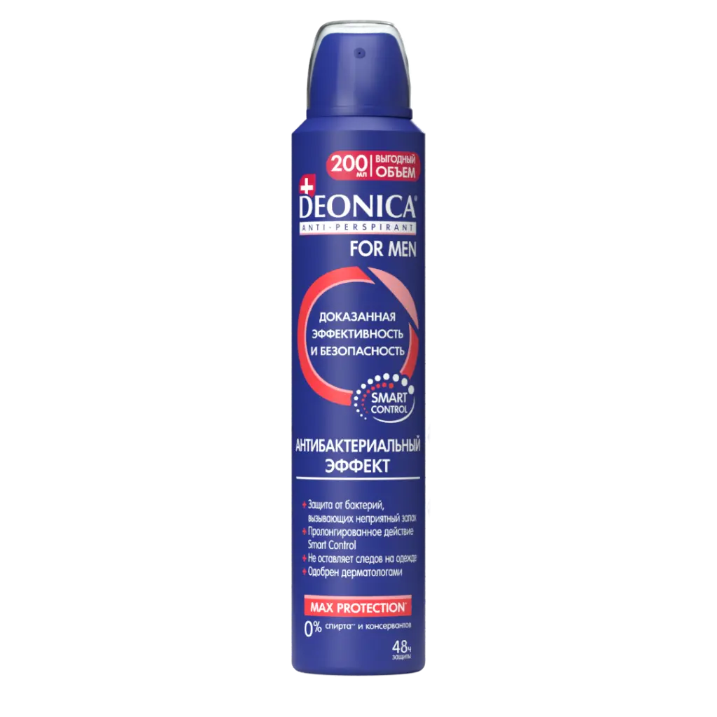 Deonica спрей мужской антибактериальный эффект 200 мл