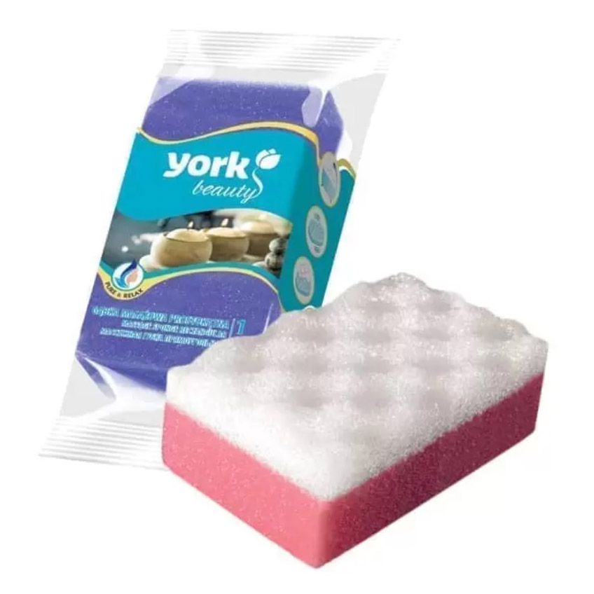 York губка для тела массажная прямоугольник