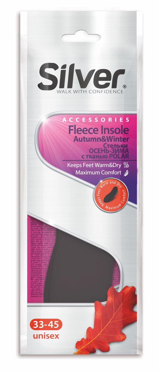 Silver стельки осень зима с тканью polar