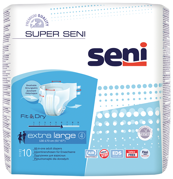 Подгузники BELLA SUPER SENI AIR Extra Large 10шт