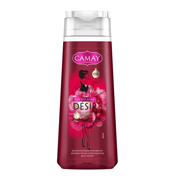 Camay Desir женский парфюмированный пион и красные ягоды 250 мл