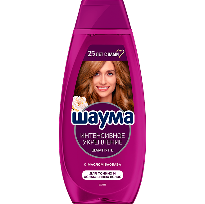Shauma шампунь интенсив укрепление с маслом баобаба для тонких и ослабл 370 мл
