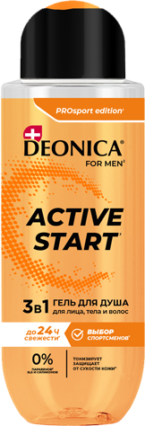 Deonica for men гель для душа active start 400 мл