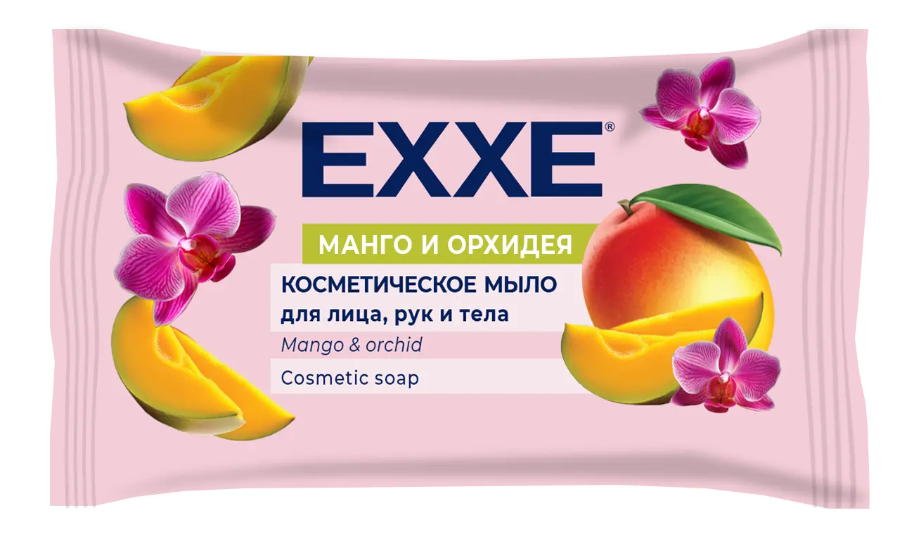 Exxe косметическое мыло манго и орхидея флоу пак 75 гр