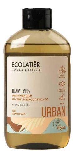 Шампунь ecolatier укрепляющий ши и магнолия против ломкости волос 600 мл