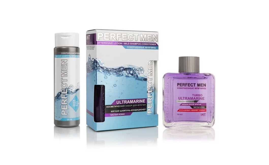 ПН men perfect men ultramarine шампунь кондиционер для волос 250 мл лосьон после бритья 100 мл