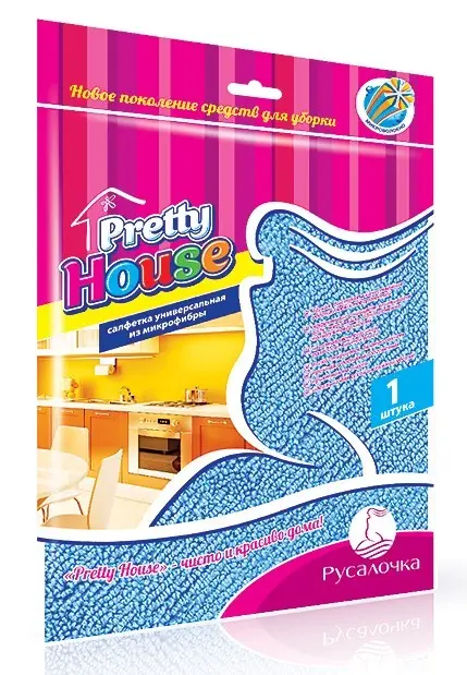 Русалочка салфетки универсальные из микрофибры 1 шт pretty house