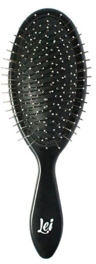 Lei расческа массажная 090 пластик метал зубья черная