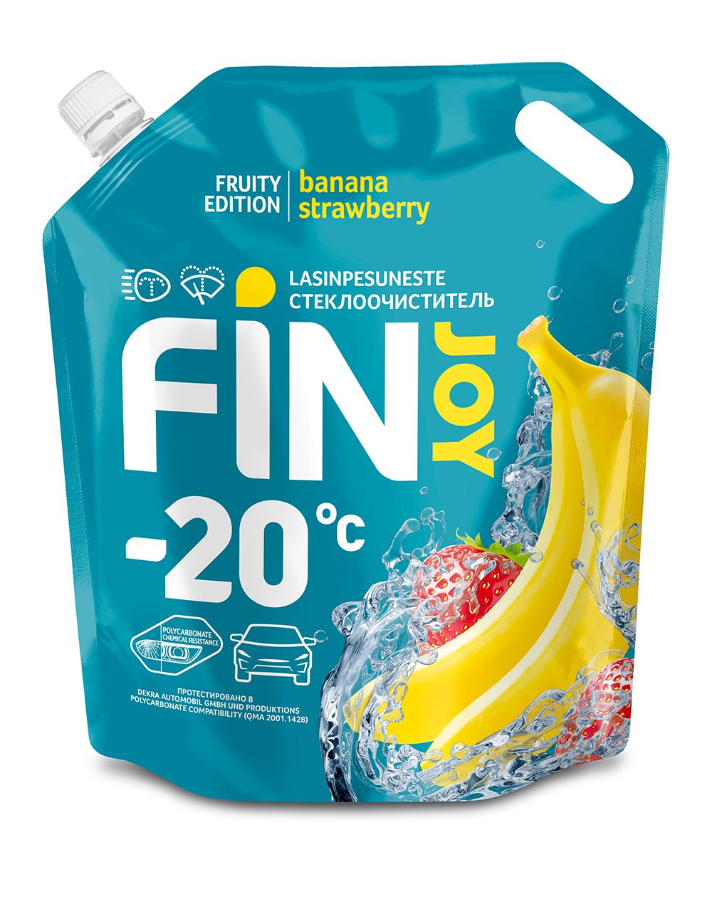 FinJoy Fruity Edition автоочиститель стёкол  banana strawberry  -20° C  3,5 л дой пак