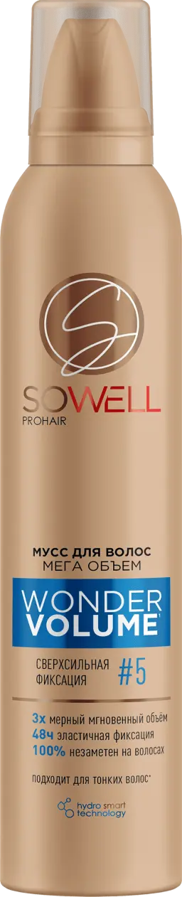 SoWell wonder мусс для волос мега объем от корней сверхсильной фиксации 200 см3