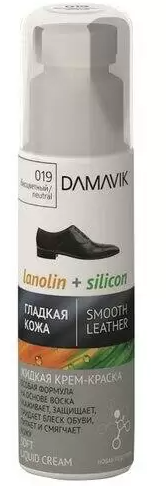 DAMAVIK крем краска для обуви бесцветная в пластиковом флаконе 75мл