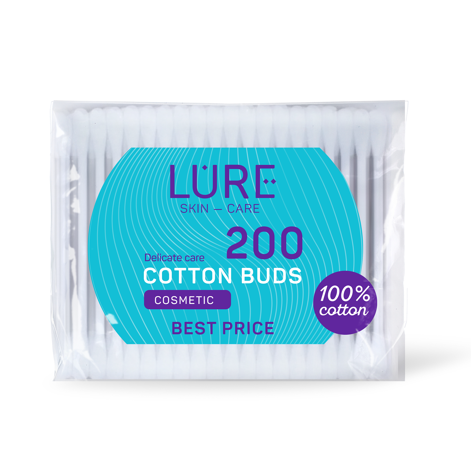 Lure ватные палочки п э пакет 200 шт