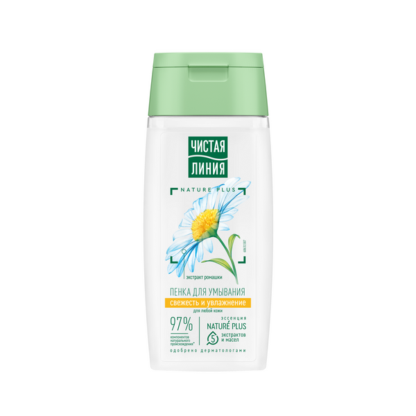 Чистая Линия пенка для умывания свежесть и увлажнение для всех типов кожи с экстрактом ромашки 100 мл