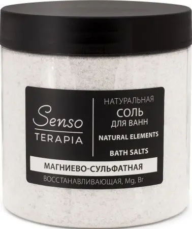 КЛ Senso Terapia Натуральная магниево-сульфатная соль для ванн восстанавливающая «Natural », 600 г
