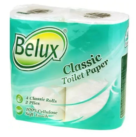 Туалетная бумага belux классик 4 шт 2 сл белая