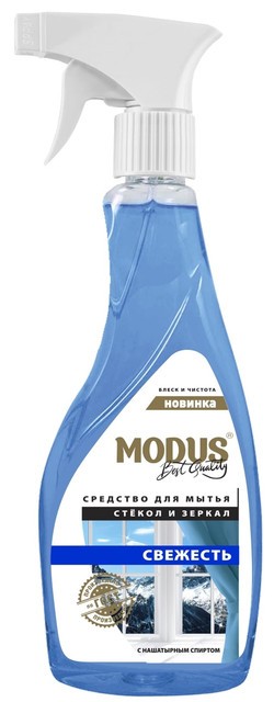 MODUS ср во для мытья стекол и зеркал свежесть 500 мл с нашатырным спиртом