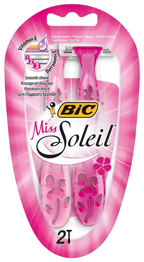 BIC Станки одноразовые Miss SOLEIL (2шт.) с тремя лезвиями