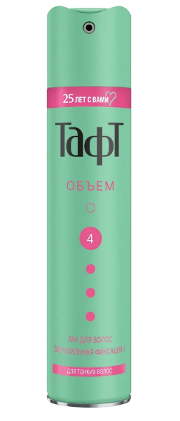 Taft объём лак для тонких сверхсильной фиксации зелёный 225 мл