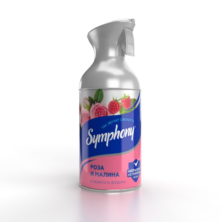 Symphony освежитель воздуха роза и малина 250 мл с триггером