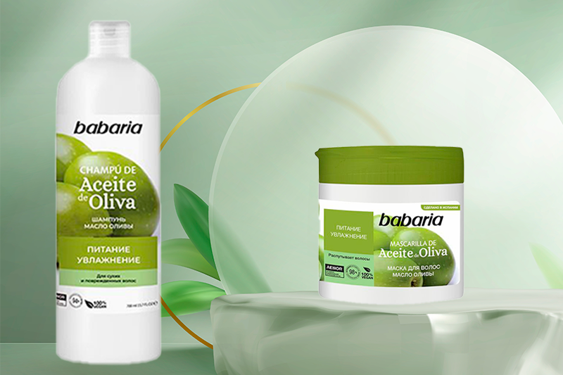 Уход за волосами с маслом оливы от бренда Babaria