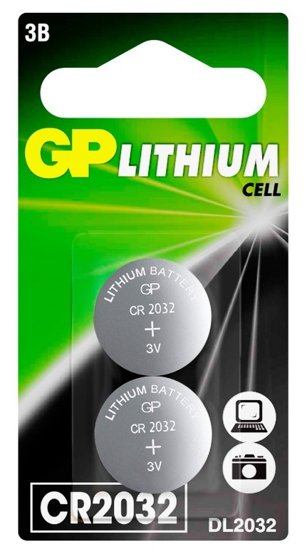 GP батарейки lithium CR2032 3V  таблетка 2шт