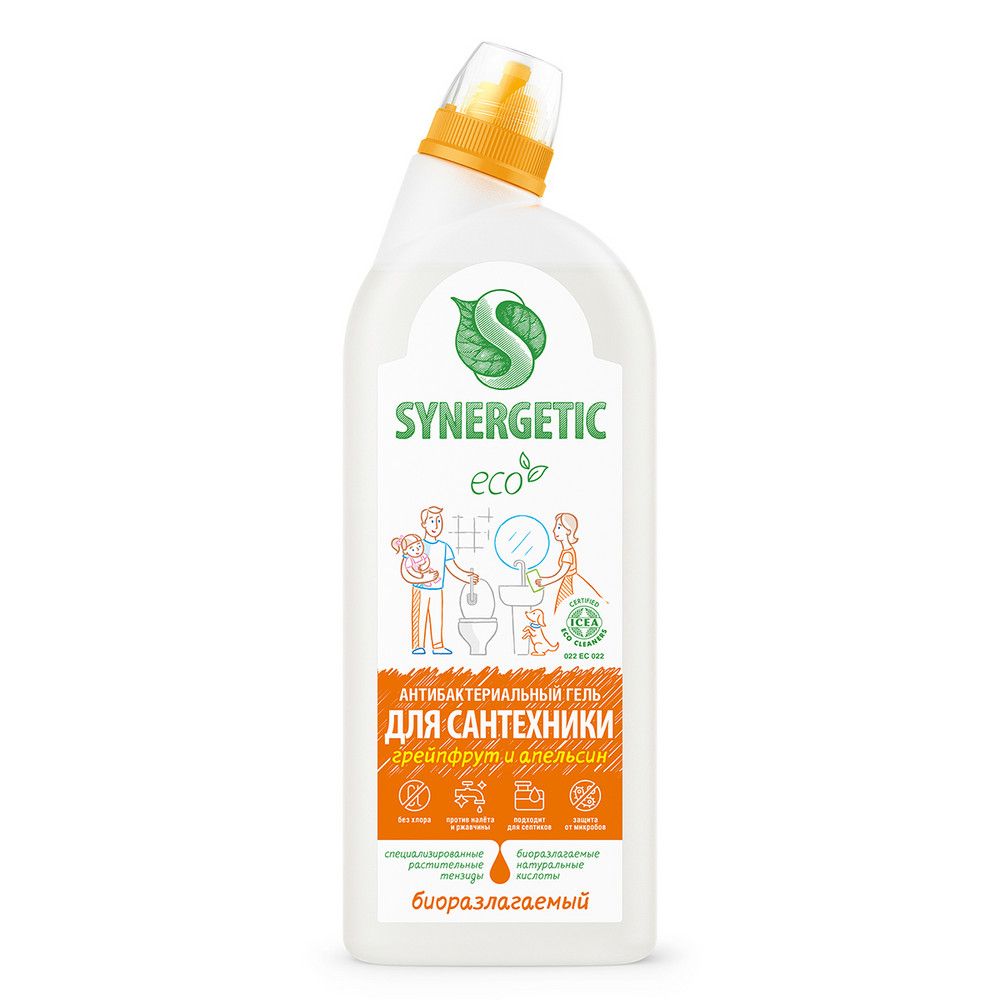 Synergetic средство для сантехники грейпфрут и апельсин 0,7 л