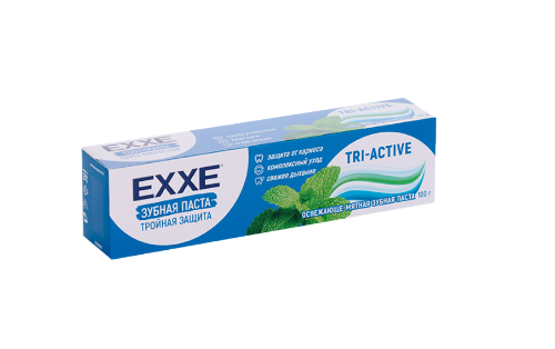 EXXE Зубная паста Тройная защита tri-active, 100г (24шт в кор)