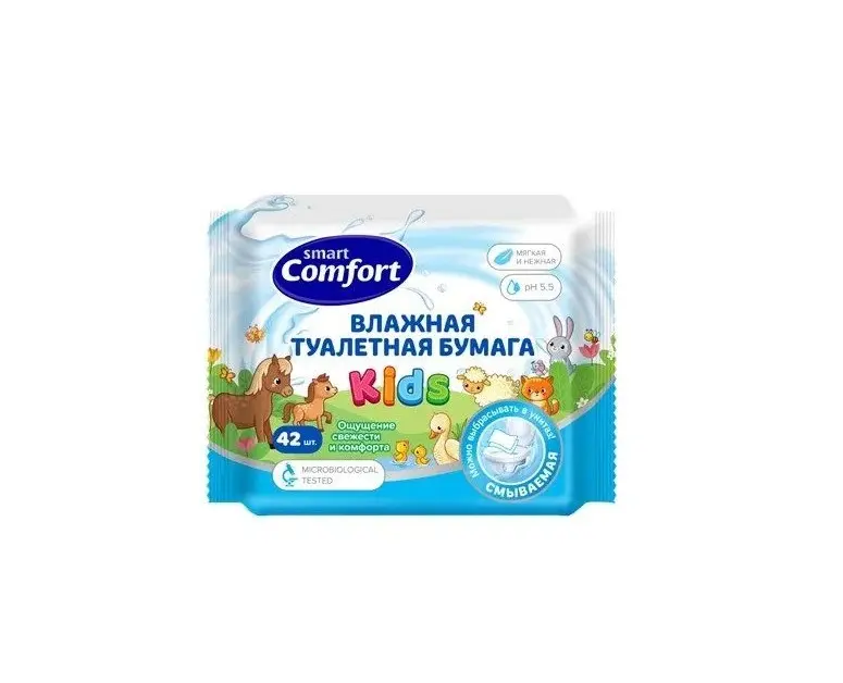 Comfort smart влажная туалетная бумага с ромашкой №42