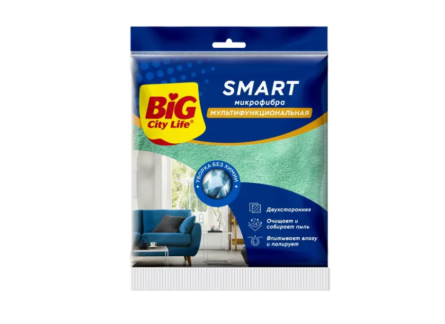 BIG City салфетка из микрофибры smart мятная 1 шт