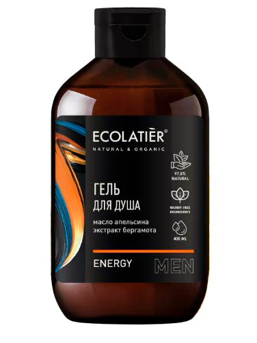 Ecolatier Мужской  гель для душа Energy, 400 мл