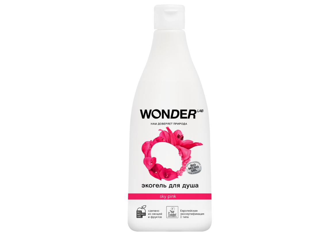 Wonder Lab экогель для душа sky pink 0.55 л