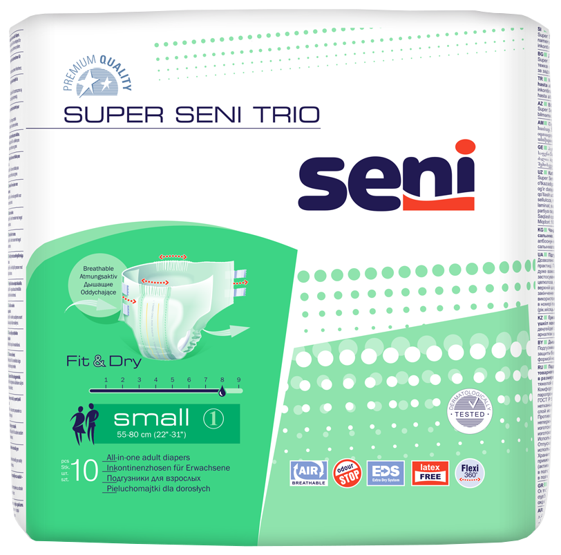 Подгузники BELLA SUPER SENI TRIO  Small  по 10 шт