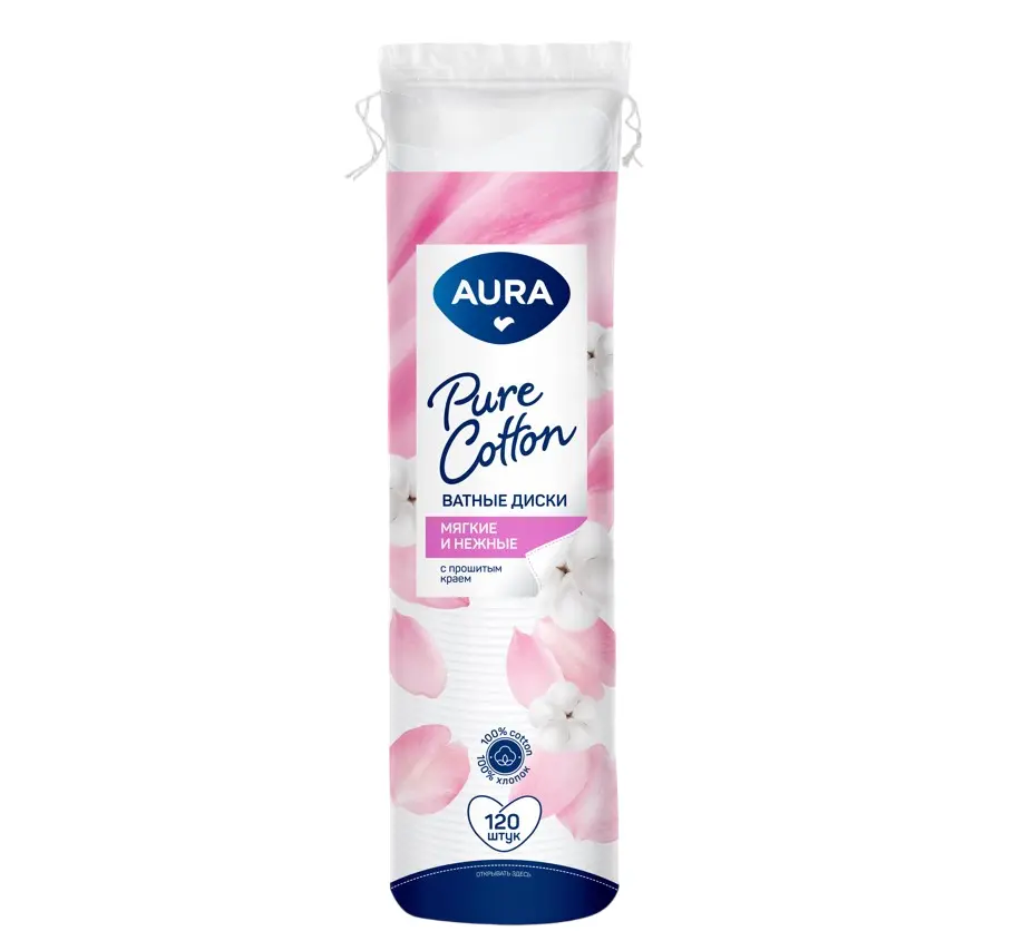 Aura ватные диски 120