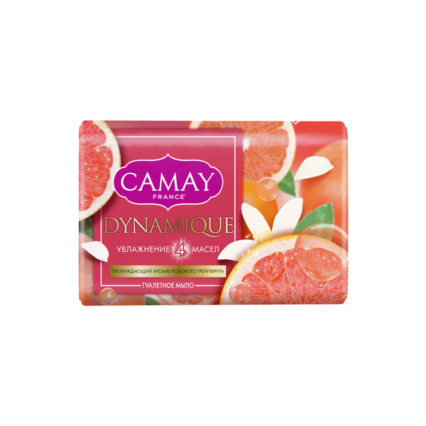 Camay динамик парфюмированное твердое мыло с ароматом розового грейпфрута для всех типов кожи 85 гр