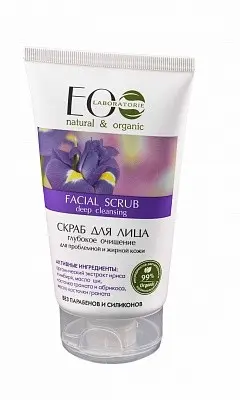 EO Laboratorie скраб для лица Глубокое очищение для проблемной и жирной кожи 150мл