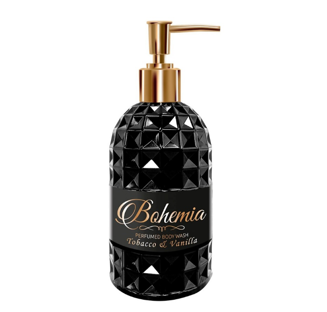 Bohemia парфюмированный гель для душа табак и ваниль 500 мл дозатор