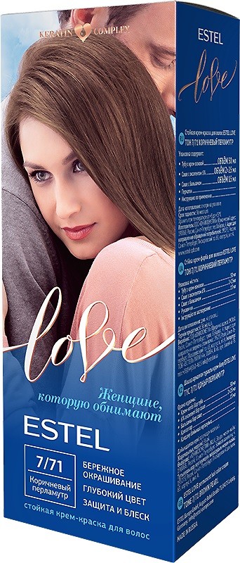 ESTEL LOVE Крем-краска 7/71 коричневый перламутр