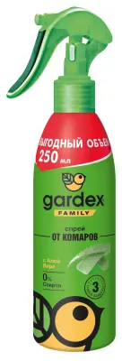 Gardex Спрей от комаров c Алое Вера 250мл 