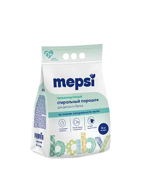 Mepsi стиральный порошок на основе натурального мыла для детского белья 6000 г
