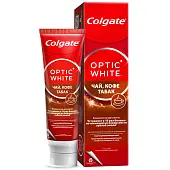 Colgate optic white зубная паста чай кофе табак отбеливающая с натуральными маслами мяты 75 мл