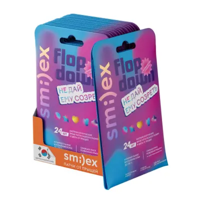 SMILEX тонкие биотехнологические патчи от прыщей цветные 24 шт 